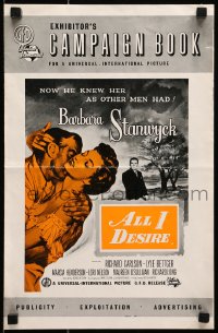 8x004 ALL I DESIRE English pressbook 1953 Barbara Stanwyck, Richard Carlson, Douglas Sirk directed!