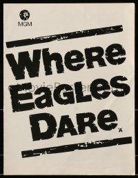 8x051 WHERE EAGLES DARE English pressbook 1968 Clint Eastwood, ultra rare country of origin!