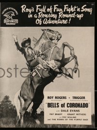 8x005 BELLS OF CORONADO English pressbook 1950 Roy Rogers, Dale Evans, & Trigger!