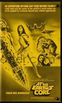 8x471 AT THE EARTH'S CORE pressbook 1976 Edgar Rice Burroughs, Caroline Munro, Peter Cushing, AIP!