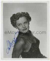 8y622 ALEXIS SMITH signed 8x10 REPRO still 1980s sexy portrait wearing lace & sheer outfit!