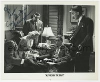 8y624 ALL THROUGH THE NIGHT signed 8x10 REPRO still 1980s by Jackie Gleason AND William Demarest!