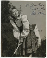 8y147 ANN SOTHERN signed deluxe 8x10 still 1942 enjoying her favorite outdoor sport, croquet!