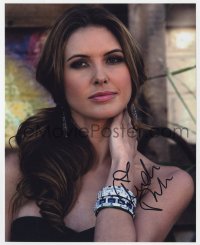 8y535 AUDRINA PARTRIDGE signed color 8x10 REPRO still 2000s pretty close up in low-cut dress!
