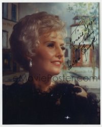 8y536 BARBARA STANWYCK signed color 8x10 REPRO still 1980s great portrait later in her career!