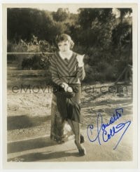 8y678 CLAUDETTE COLBERT signed 8x10 REPRO still 1980s hitchhiking scene from It Happened One Night!