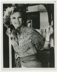 8y681 CLORIS LEACHMAN signed 8x10 REPRO still 1970s standing smiling portrait with windswept hair!