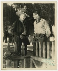8y166 DAVID KIRBY signed 8x10 still 1925 happy portrait of the cowboy actor with Fred Thomson!