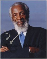 8y550 DICK GREGORY signed color 8x10 REPRO still 2000s close portrait of the civil rights activist!