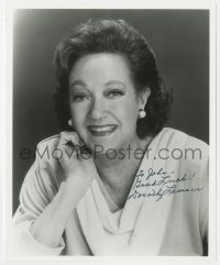 8y701 DOROTHY LAMOUR signed 8x9.75 REPRO still 1980s great smiling portrait later in her career!
