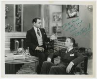 8y703 DOUGLAS FAIRBANKS JR signed 8.25x10 REPRO still 1980s w/ Edward G. Robinson in Little Caesar!