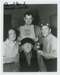 8y711 EDWARD BERNDS signed 8x10 REPRO still 1970s the director/writer with The Three Stooges!