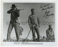 8y738 GEORGE KENNEDY signed 8.25x10 REPRO still 1980s with Paul Newman & Woodward in Cool Hand Luke!