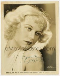 8y197 GINGER ROGERS signed 8x10.25 still 1934 sexy RKO studio portrait with bare shoulder!