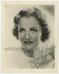 8y747 GRACIE FIELDS signed 8x10.25 REPRO still 1970s close portrait of the English comedienne!