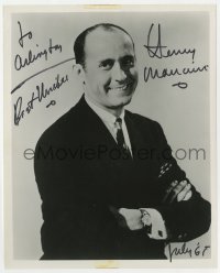 8y757 HENRY MANCINI signed 8.25x10 REPRO still 1967 great smiling portrait of the music composer!