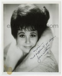 8y779 JANE WITHERS signed 8x10 REPRO still 1980s head & shoulders close up wearing fur coat!
