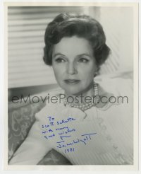8y780 JANE WYATT signed 8x10 REPRO still 1981 great close portrait later in her career!