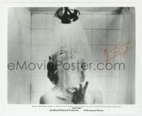 8y226 JANET LEIGH signed 8.25x10 still 1960 in the classic shower scene from Hitchcock's Psycho!