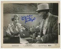 8y227 JANET LEIGH signed 8x10 still 1960 receiving cash from Albertson in Alfred Hitchcock's Psycho!