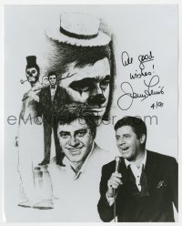 8y787 JERRY LEWIS signed 8x10 REPRO still 1991 cool artwork montage of the famous comedian!