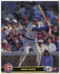 8y517 MARK GRACE signed color 8x10 publicity still 1990 the Chicago Cubs baseball first baseman!