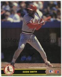 8y518 OZZIE SMITH signed color 8x10 publicity still 1990 the St. Louis Cardinals baseball shortstop!