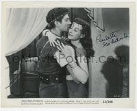 8y900 PAULETTE GODDARD signed 8x10.25 REPRO still 1980s with George Nader in Sins of Jezebel!