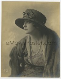 8y285 PAULINE FREDERICK signed deluxe 7.25x9 still 1920s semi-profile portrait with hat by Hoover!