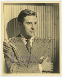 8y289 RAY MILLAND signed deluxe 8x10 still 1930s great super young portrait in suit & tie!