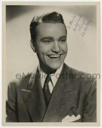 8y918 RED SKELTON signed 8x10 REPRO still 1970s youthful laughing portrait of the legendary comedian!
