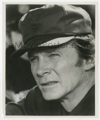 8y962 STEVE FORREST signed 8x9.75 REPRO still 1970s great head & shoulders close up wearing cap!