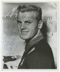 8y969 TAB HUNTER signed 8x9.75 REPRO still 1980s great smiling portrait of the handsome star!