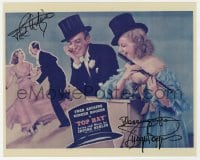 8y605 TOP HAT signed color 8x10 REPRO still 1980s by BOTH Fred Astaire AND Ginger Rogers!