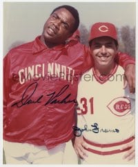 8y509 DAVE PARKER/JOHN FRANCO signed color 8x10 publicity still 1990s the Cincinnati Reds baseball stars!