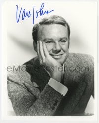 8y983 VAN JOHNSON signed 8x10 REPRO still 1980s smiling close up resting his head on his hand!