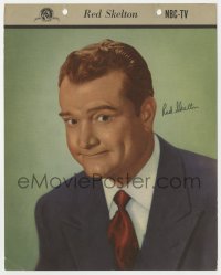8y101 RED SKELTON signed Dixie ice cream premium 1950s great portrait + biography on the back!