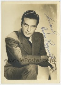 8y378 CRAIG REYNOLDS signed 5x7 fan photo 1930s great portrait in suit with an intense stare!