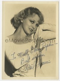 8y389 NOEL FRANCIS signed 5x7 fan photo 1930s great close portrait of the sexy actress!