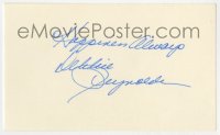 8y413 DEBBIE REYNOLDS signed 3x5 index card 1980s it can be framed & displayed with a repro still!