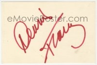 8y416 DENNIS FRANZ signed 4x6 index card 1980s it can be framed & displayed with a repro still!