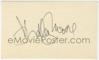 8y419 DUDLEY MOORE signed 3x5 index card 1980s can be framed & displayed with a repro still!