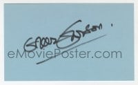 8y433 GREER GARSON signed 3x5 index card 1980s it can be framed & displayed with a repro still!