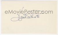 8y447 JOAN FONTAINE signed 3x5 index card 1980s it can be framed & displayed with a repro still!