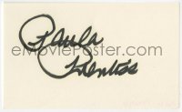 8y479 PAULA PRENTISS signed 3x5 index card 1980s it can be framed & displayed with a repro still!