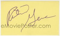 8y485 RICHARD GERE signed 3x5 index card 1980s can be framed & displayed with a repro still!