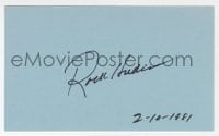 8y487 ROCK HUDSON signed 3x5 index card 1981 it can be framed & displayed with a repro still!