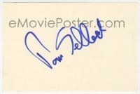 8y499 TOM SELLECK signed 4x6 index card 1980s it can be framed & displayed with a repro still!