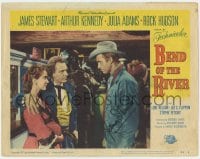 8y007 BEND OF THE RIVER signed LC #4 1952 by James Stewart, who's with Arthur Kennedy & Julia Adams!
