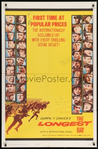 8y028 LONGEST DAY signed popular prices 1sh 1962 by Tommy Sands, Eddie Albert AND Richard Todd!